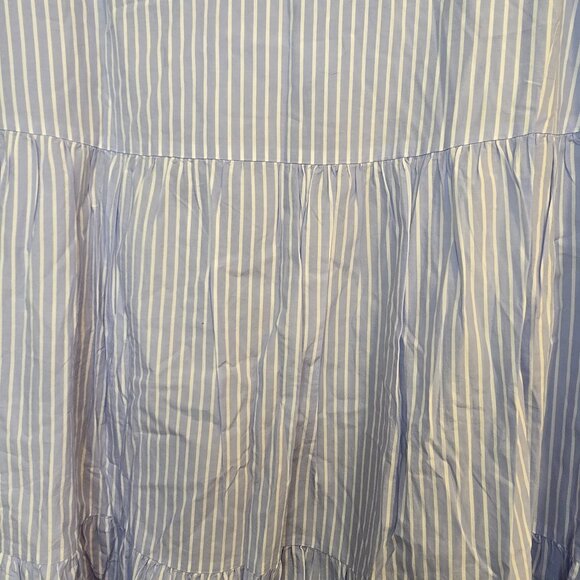 NWT Gap Blue/white Striped Skirt 3 Tier Pockets Lined Size 12 - Picture 2 of 9